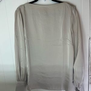 H&M high neck silk long sleeve blouse, size medium!